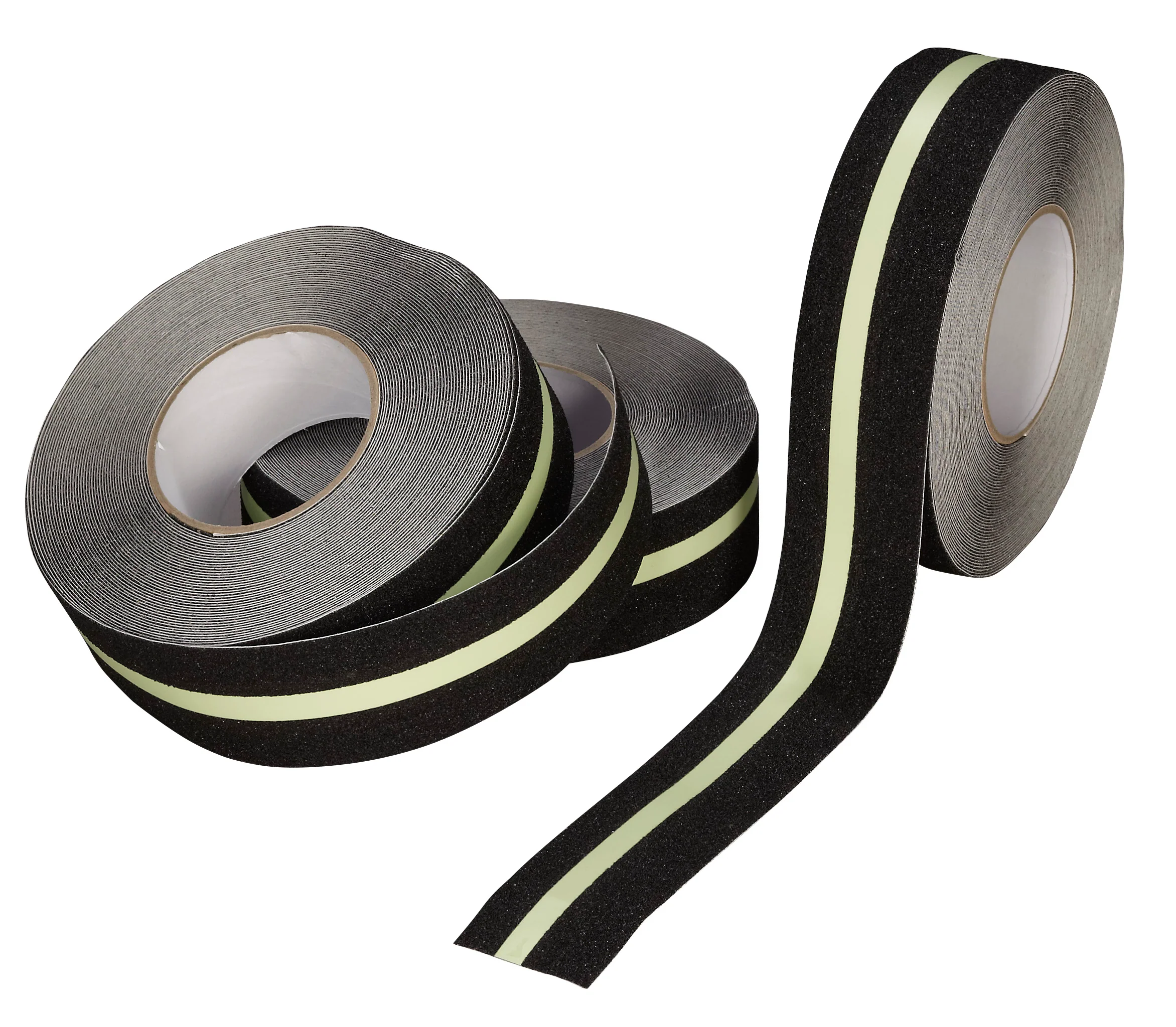 High Traction Anti-Slip Tape With Photoluminescent Glow-In-The-Dark Stripe