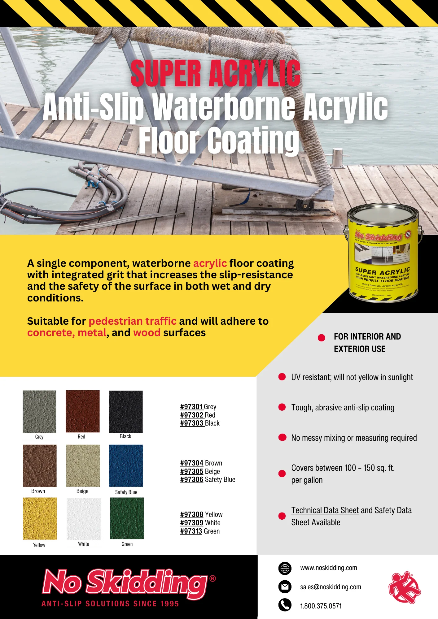 SUPER ACRYLIC Slip-Resistant Floor Coating with Integrated Grit (Water-Based) #97300