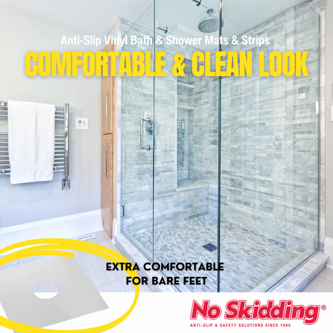 Anti-Slip Vinyl Bath & Shower Mats (2 Pack)