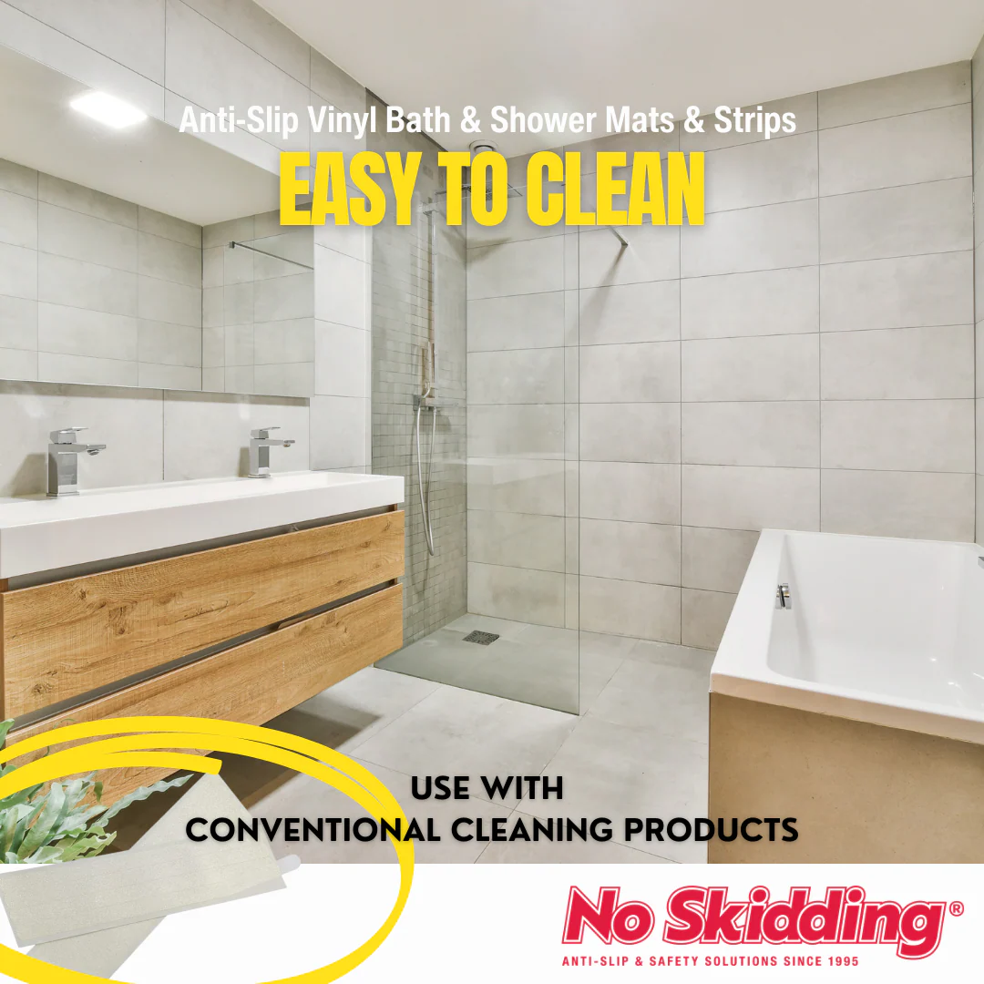 Anti-Slip Vinyl Bath & Shower Mats (2 Pack)